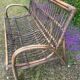 Vintage rattan bench from the 60s