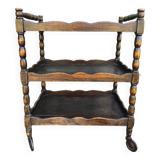 Old wooden serving trolley