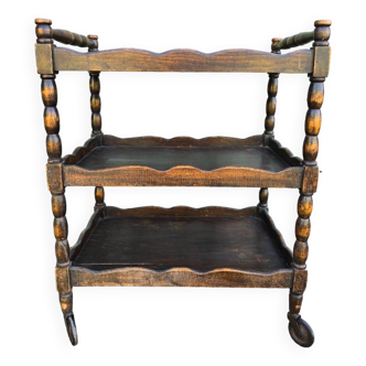 Old wooden serving trolley