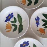 Set of 6 vintage hollow plates