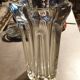 Thick molded glass vase, 50s