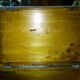 Antique chest of drawers in blue and white painted wood - shabby-chic patinated charm
