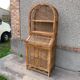 Cabinet library secretary wicker rattan year 60/70