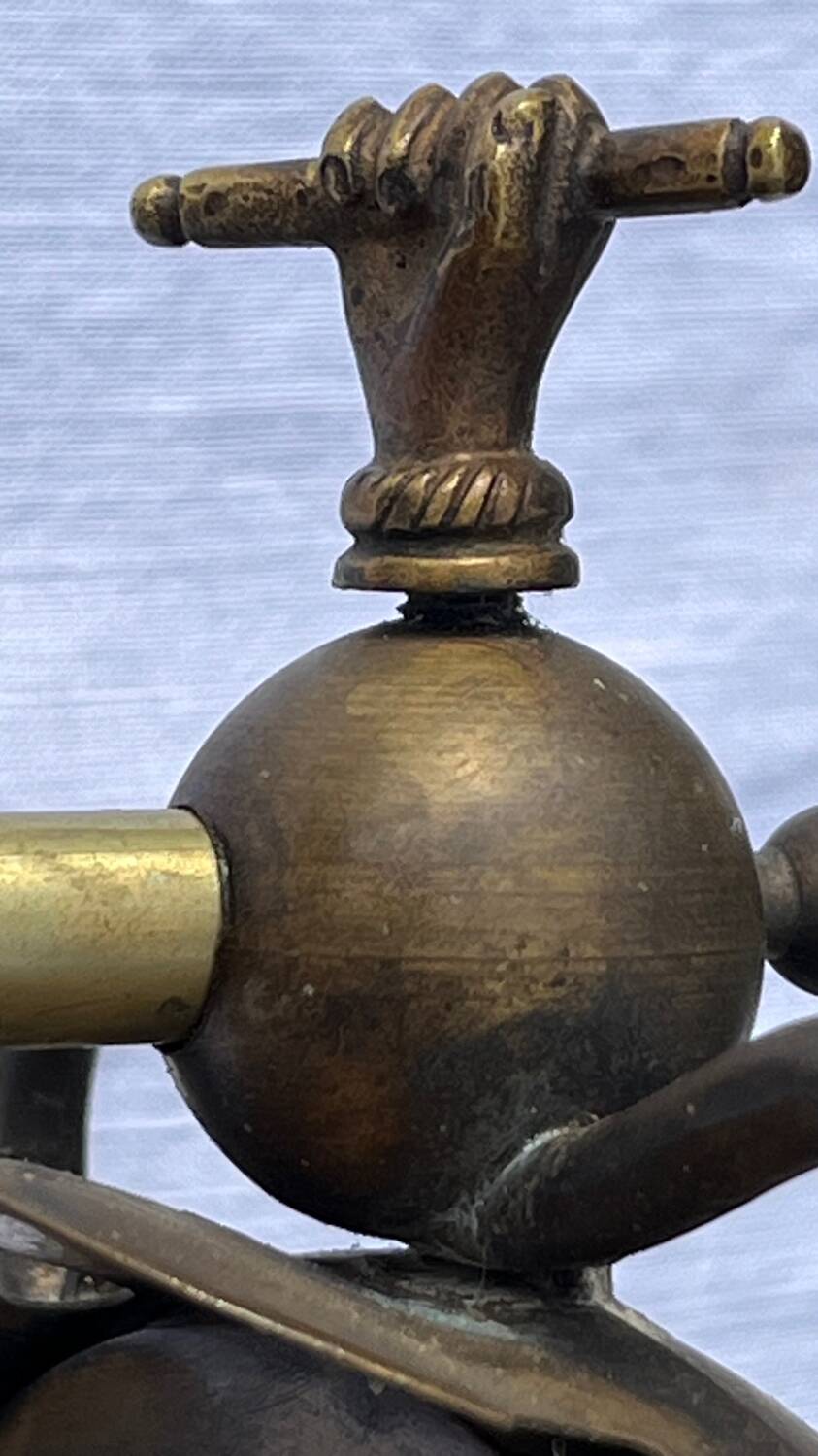 Vintage kerosene lamp copper wall light