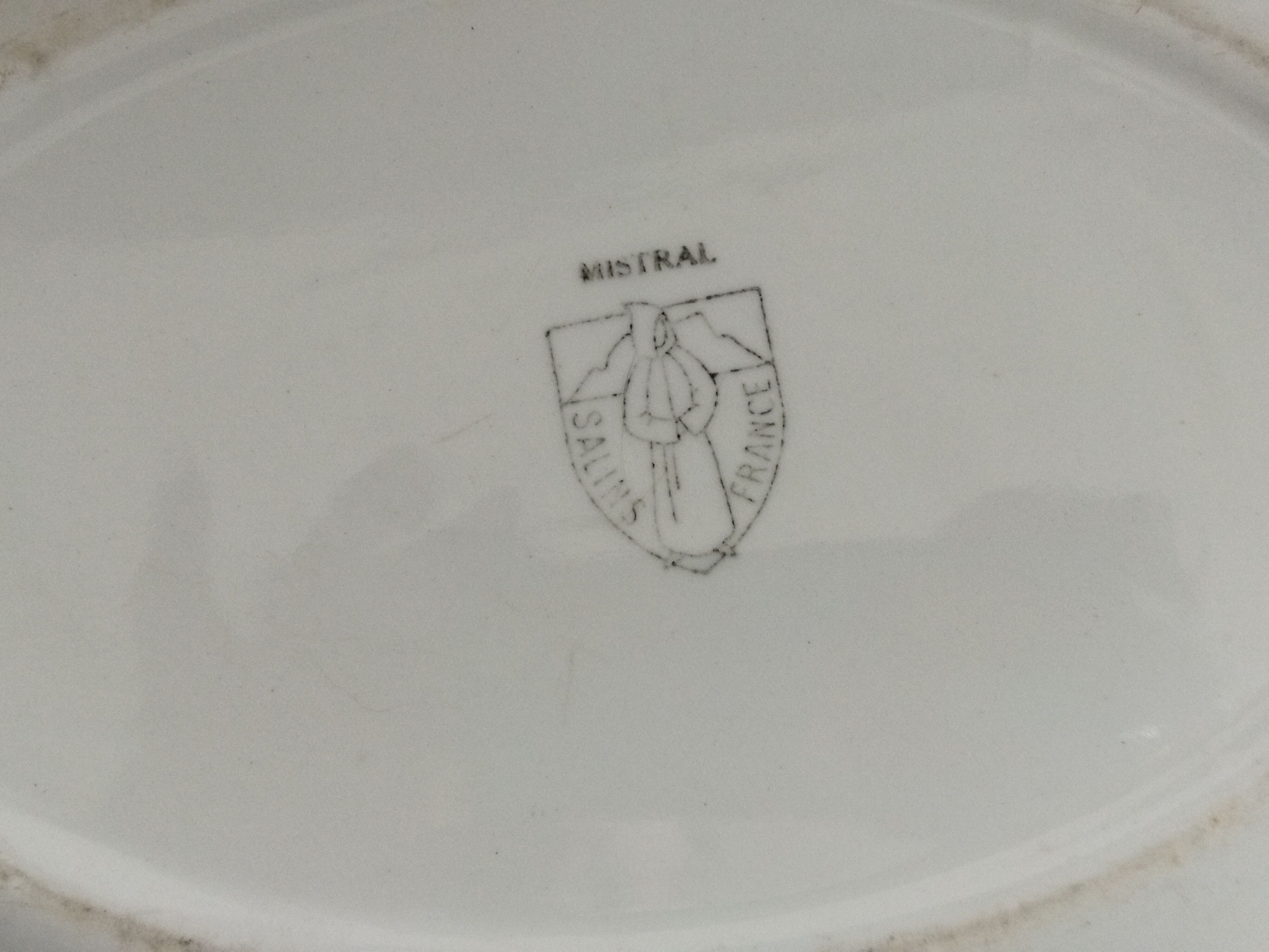 Dish and sauceboat Mistral Salins France