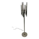 Vintage chrome floor lamp with 12 lights.