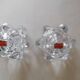 Pair of candlesticks in crystal from Vannes-le-Châtel