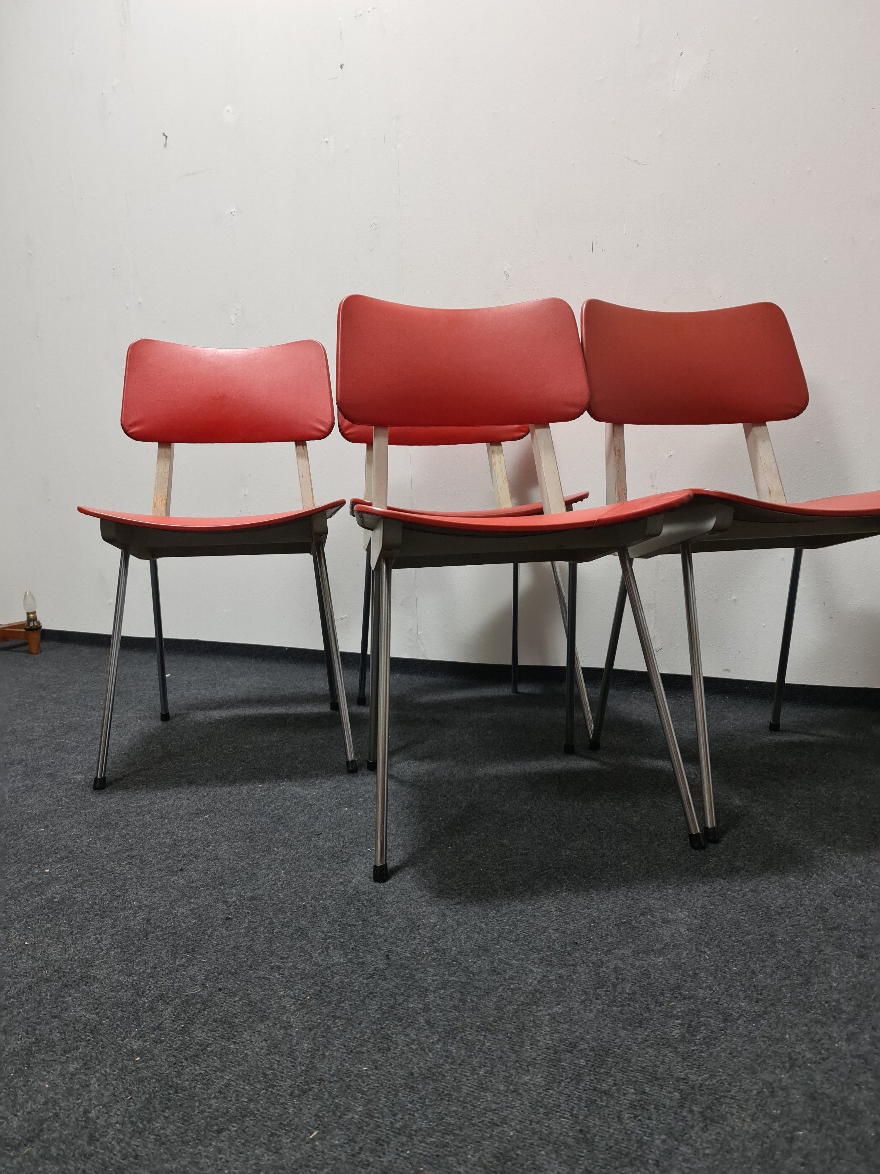 Four vintage kitchen chairs 50