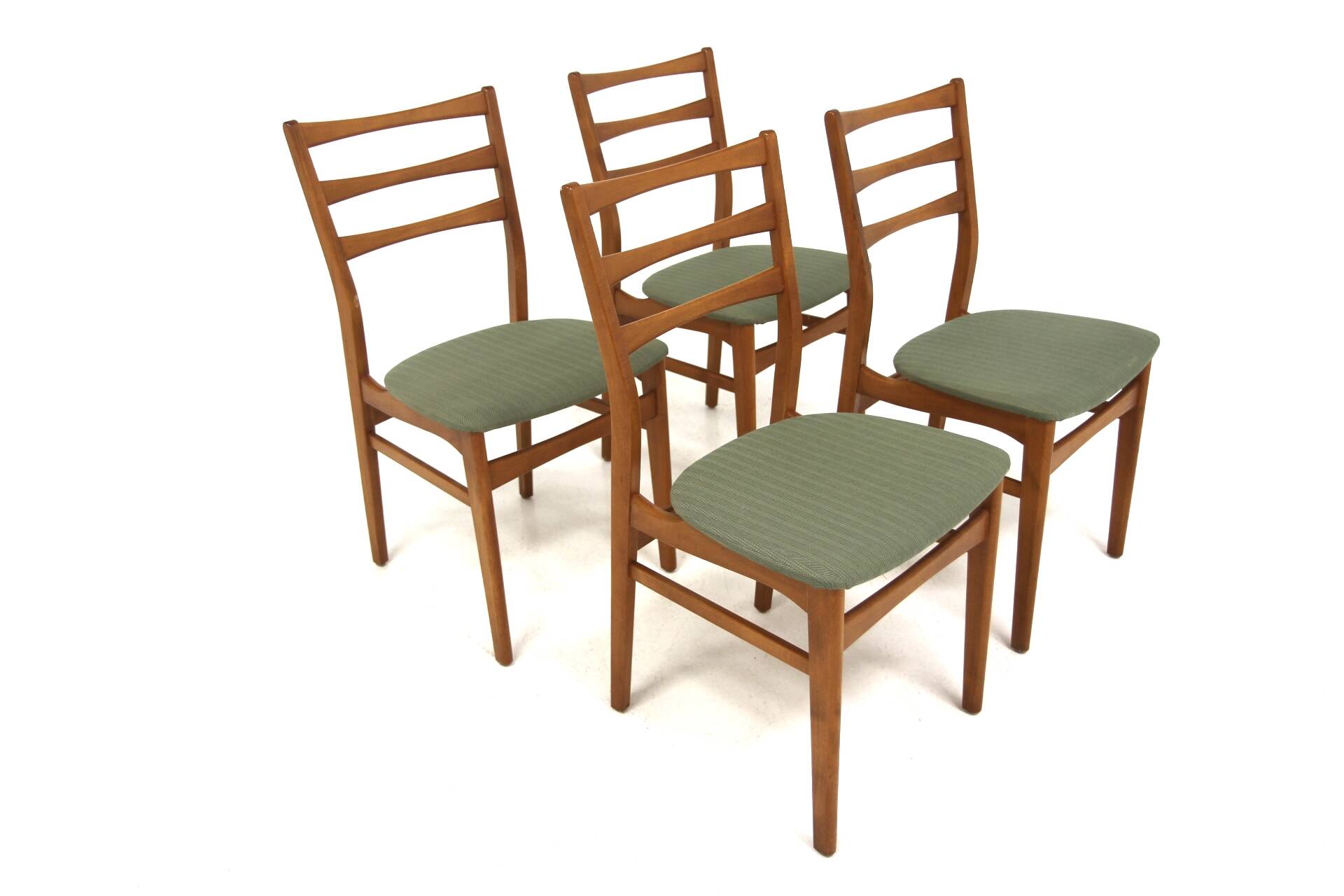 Set of 4 Scandinavian beech chairs, Sweden, 1960