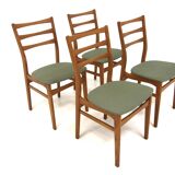 Set of 4 Scandinavian beech chairs, Sweden, 1960