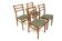 Set of 4 Scandinavian beech chairs, Sweden, 1960