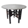 vintage folding oriental coffee table with silver metal top
