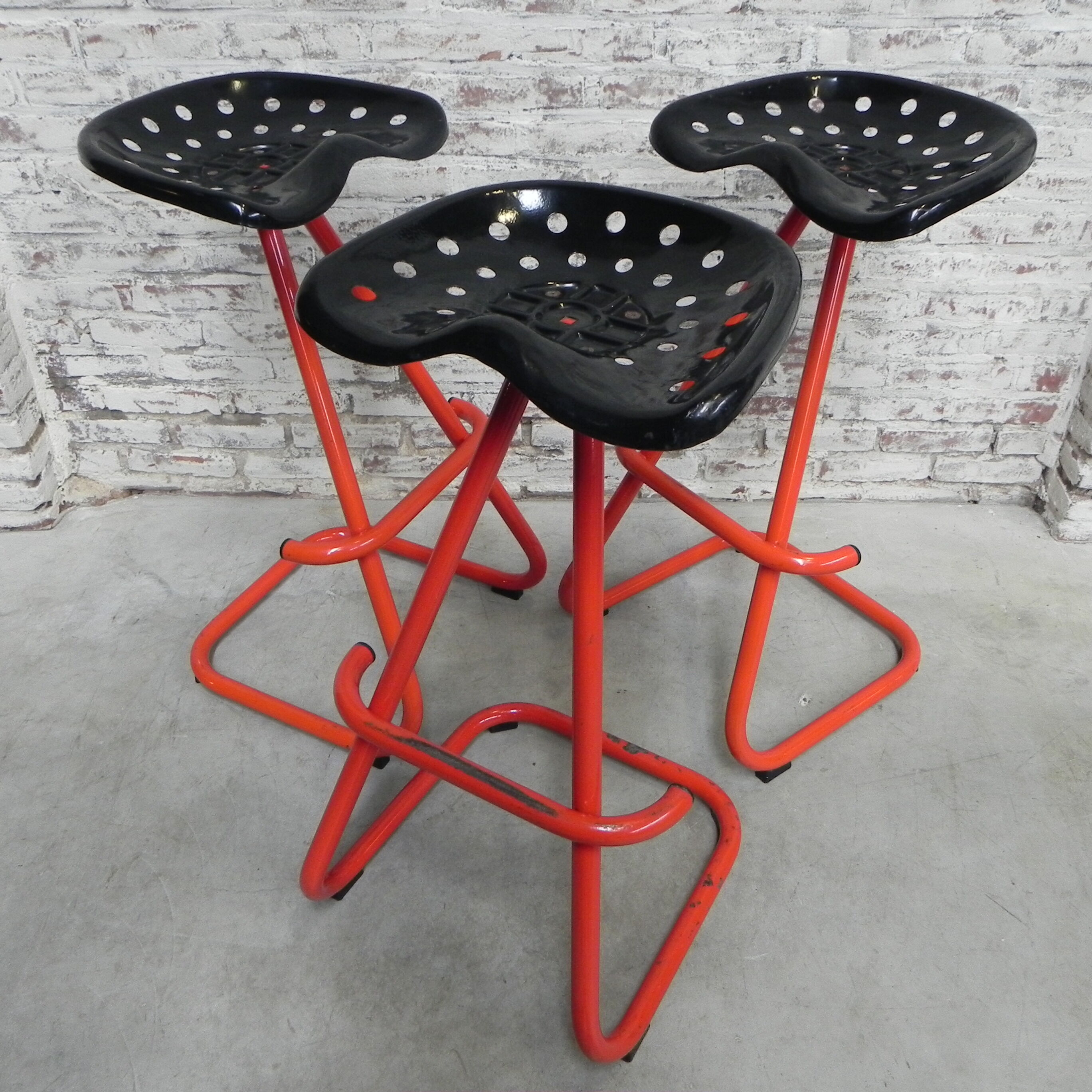 Tabouret bar vintage acier siège de tracteur