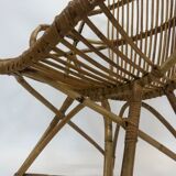 Van Rohe Noordwolde rattan chair, 1960s