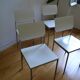 Lot de 4 chaises métal et bois vintage 1990