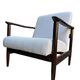 Mid Century Armchairs in Beige Linen, by Edmund Homa, 1960s, Set of Two
