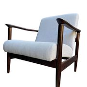 Mid Century Armchairs in Beige Linen, by Edmund Homa, 1960s, Set of Two