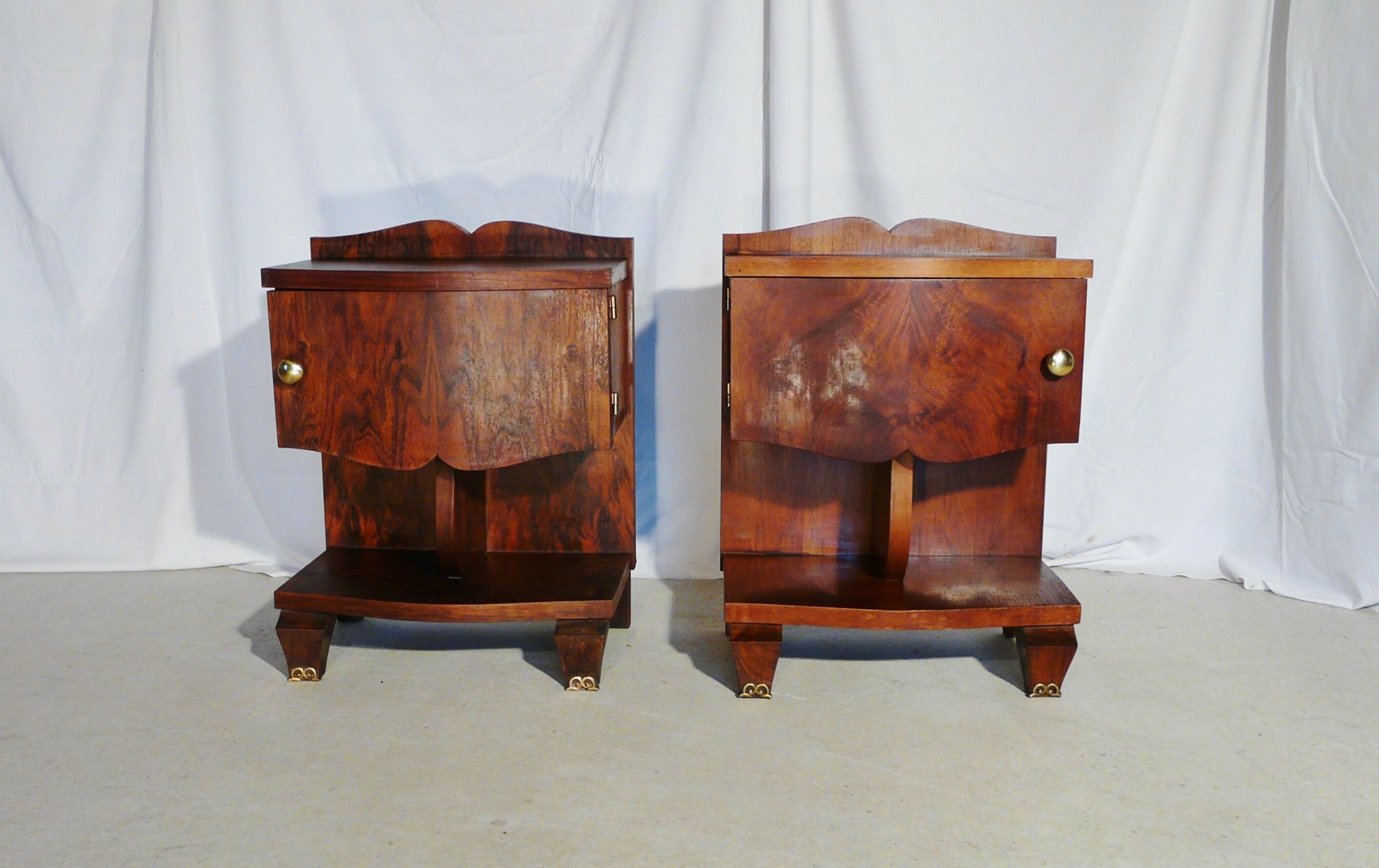 Pair of rosewood bedsides