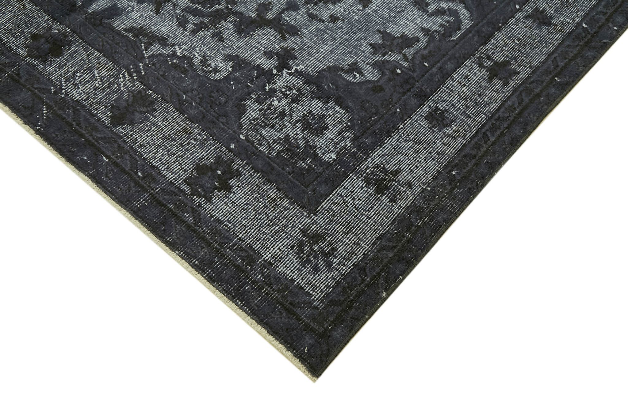 Hand-knotted antique anatolian 1970s 176 cm x 263 cm grey carpet