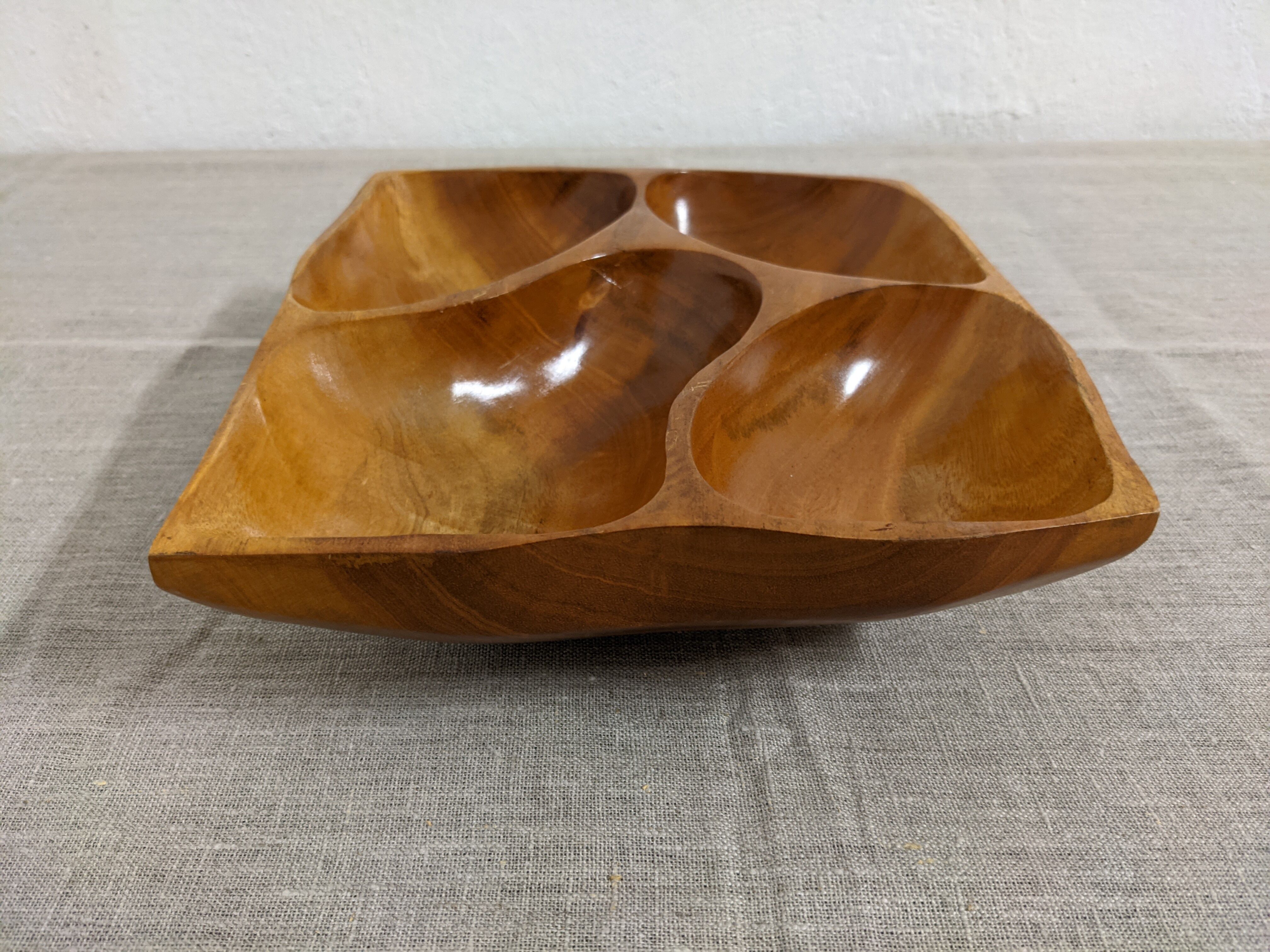 Teak ramekin cup from the 70s