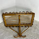 Shelf or wall console in rattan and bamboo