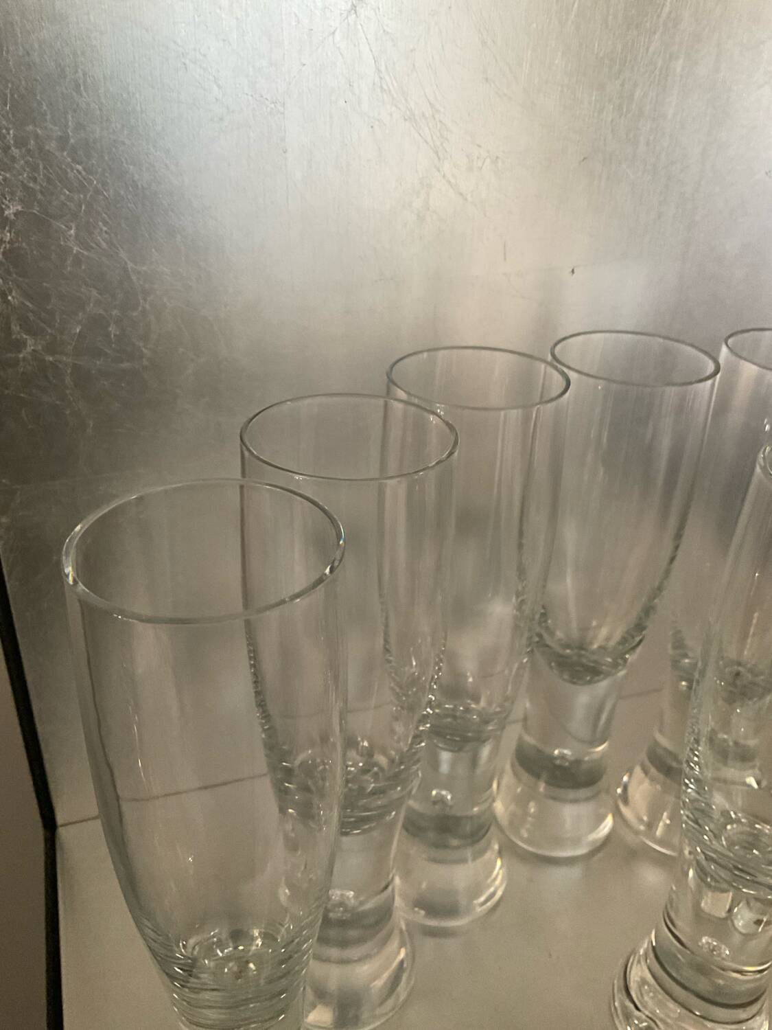 Set of 8 vintage Kosta Boda champagne flute glasses
