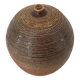 Ceramic soliflore vase in the shape of a ball signed GH GII (Signature to be identified)