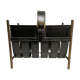 Vintage leather magazine rack, 50s