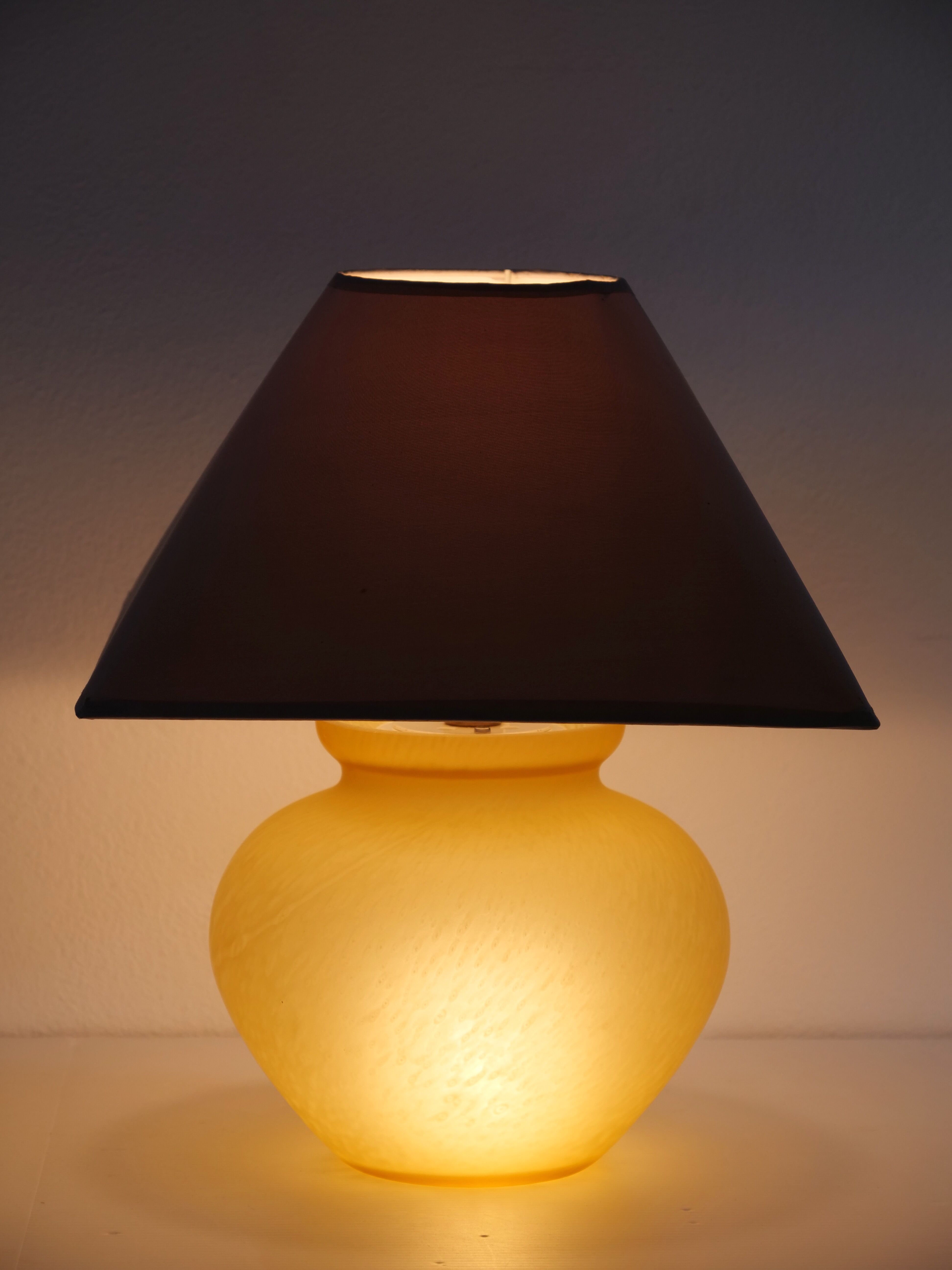 Melarti yellow sandblasted opaline lamp