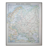 Printed in 1900, map of Russia, Sweden and Norway.