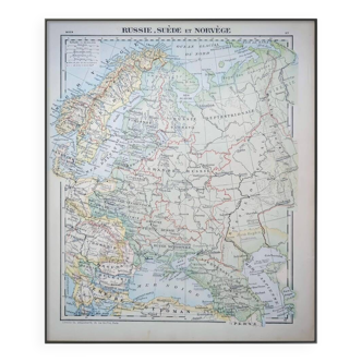 Printed in 1900, map of Russia, Sweden and Norway.