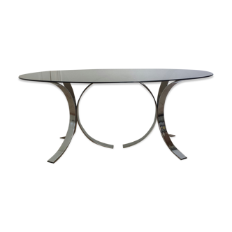 Table ovale design des années 70