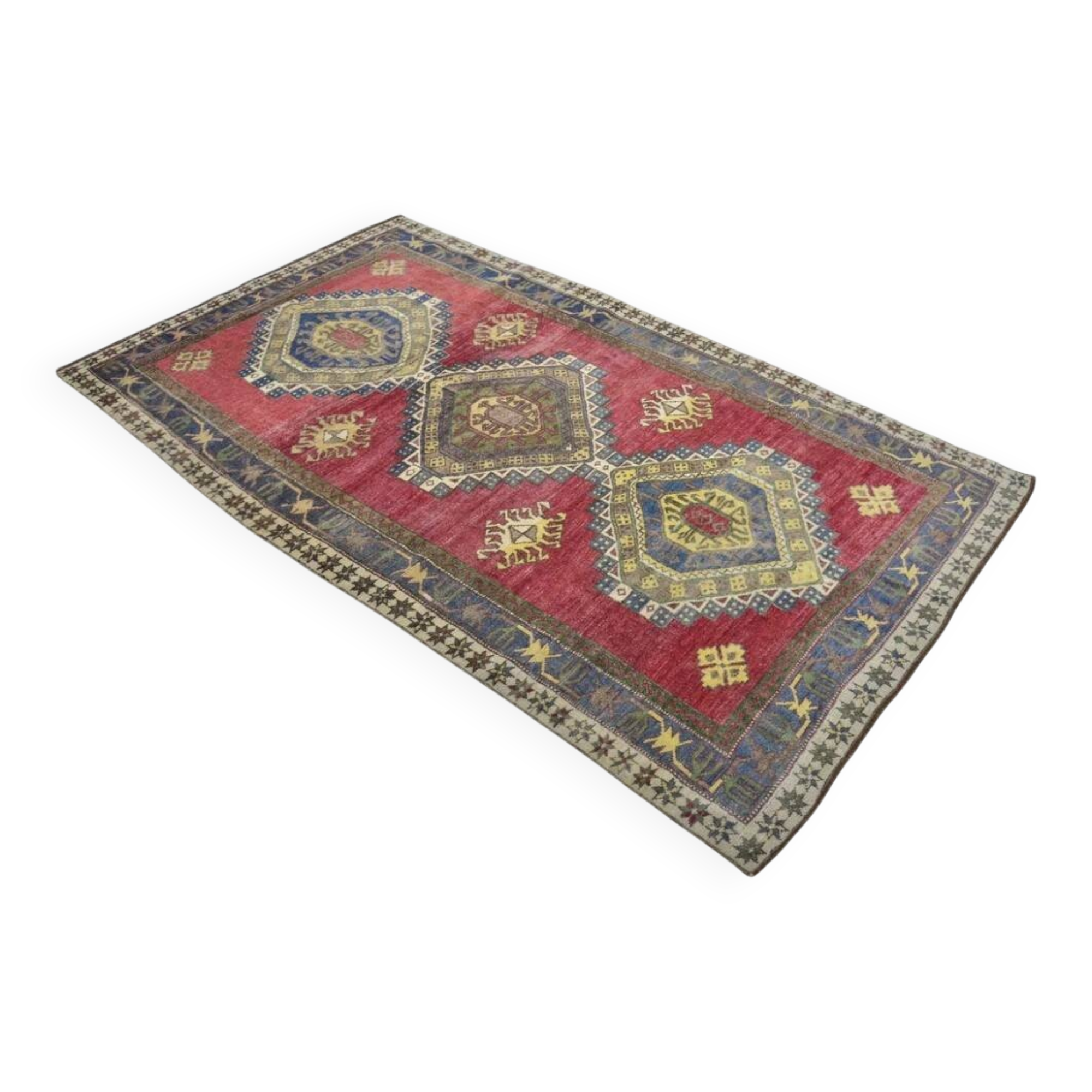 Vintage Handknotted Area Carpet