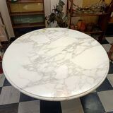 Tulip table Knoll Saarinen 1960 white marble