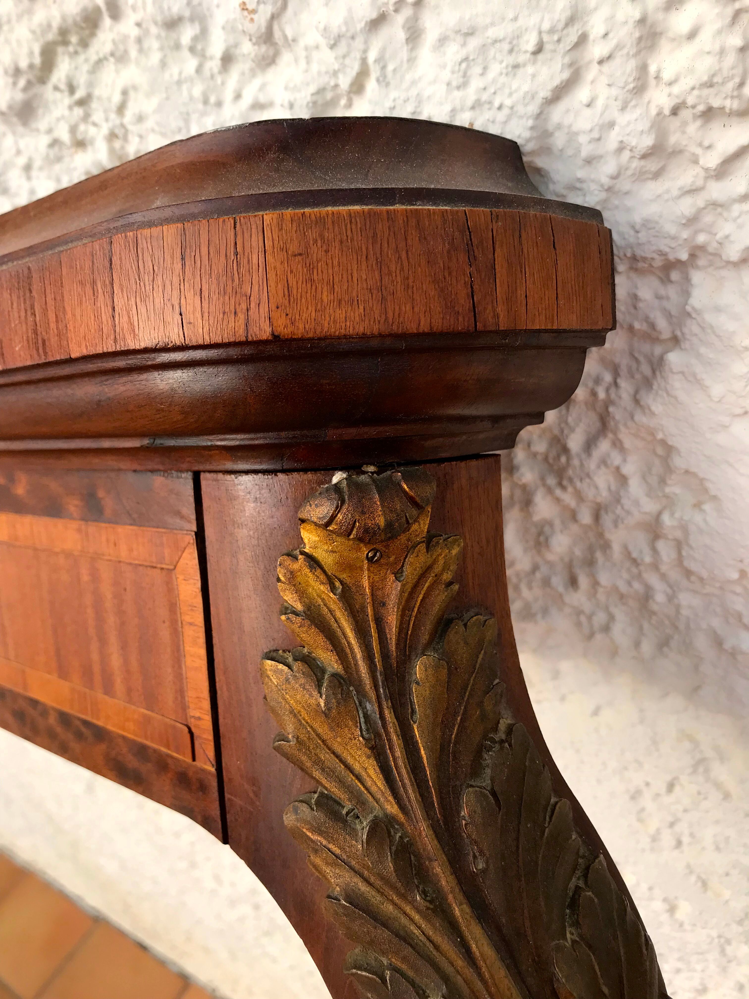 Art deco inlaid and bronze 3-door wardrobe circa 1920