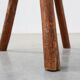 Rustic Oak Tripod Stool with Chunky Round Wooden Seat, France, circa 1920