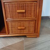 woven rattan chest of drawers - 2 drawers