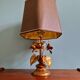 Lampe de table italienne en métal dorée, style Hollywood Regency, 1970