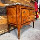 Jumping commode in fruitwood and marble