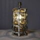 Vintage brutalist lamp with double lighting, blown glass in a cage, 20th-century design.