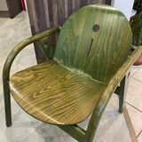 Fauteuil de salon baumann lounge vert vintage années 70