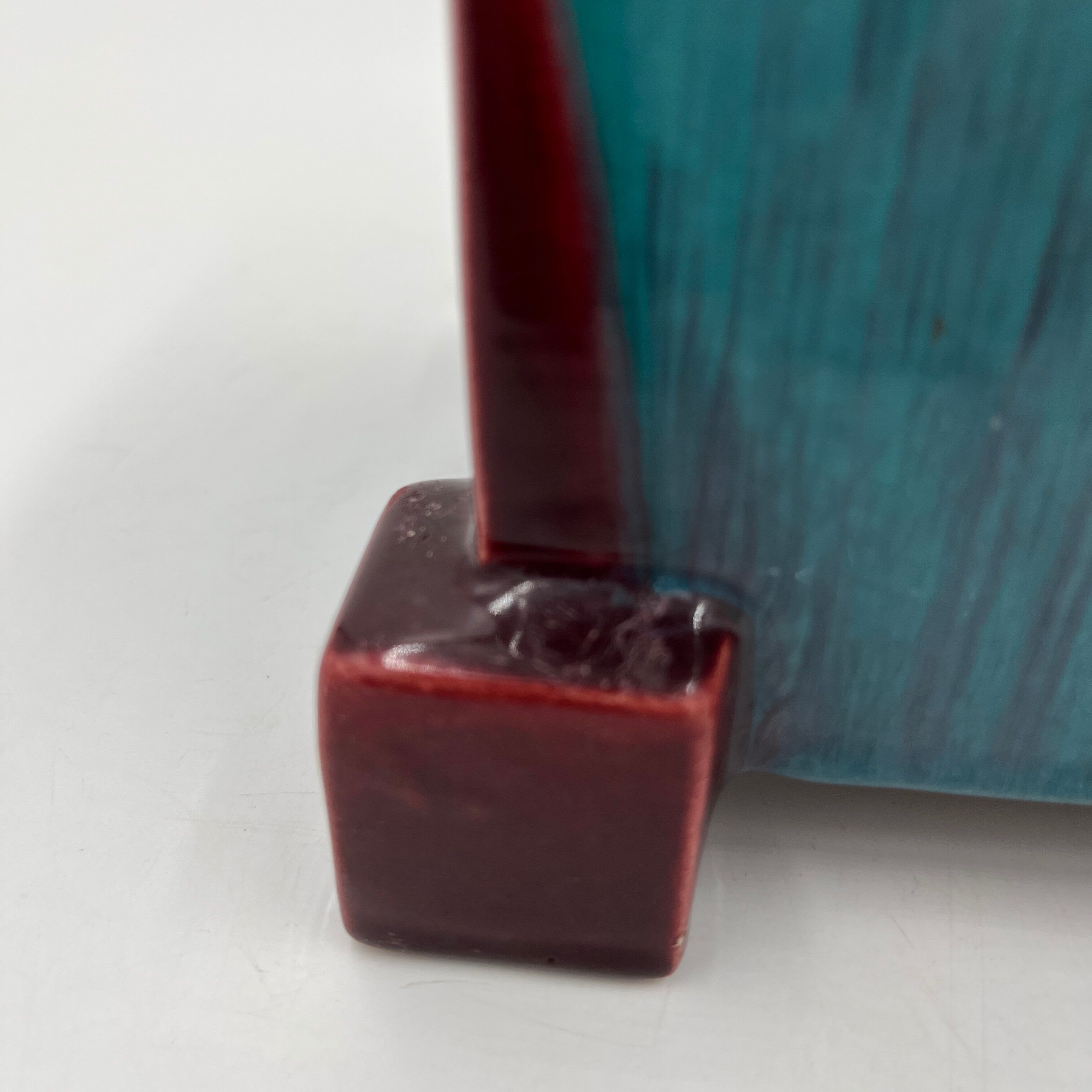 Square art deco pot cover of Thulin pottery