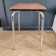 Tabouret vintage en skaï et chrome