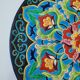Superb enamel dish from Longwy, signed, year 1940.