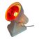 Vintage infrared lamp CONDEL 5010 – 1970s red ambient lamp