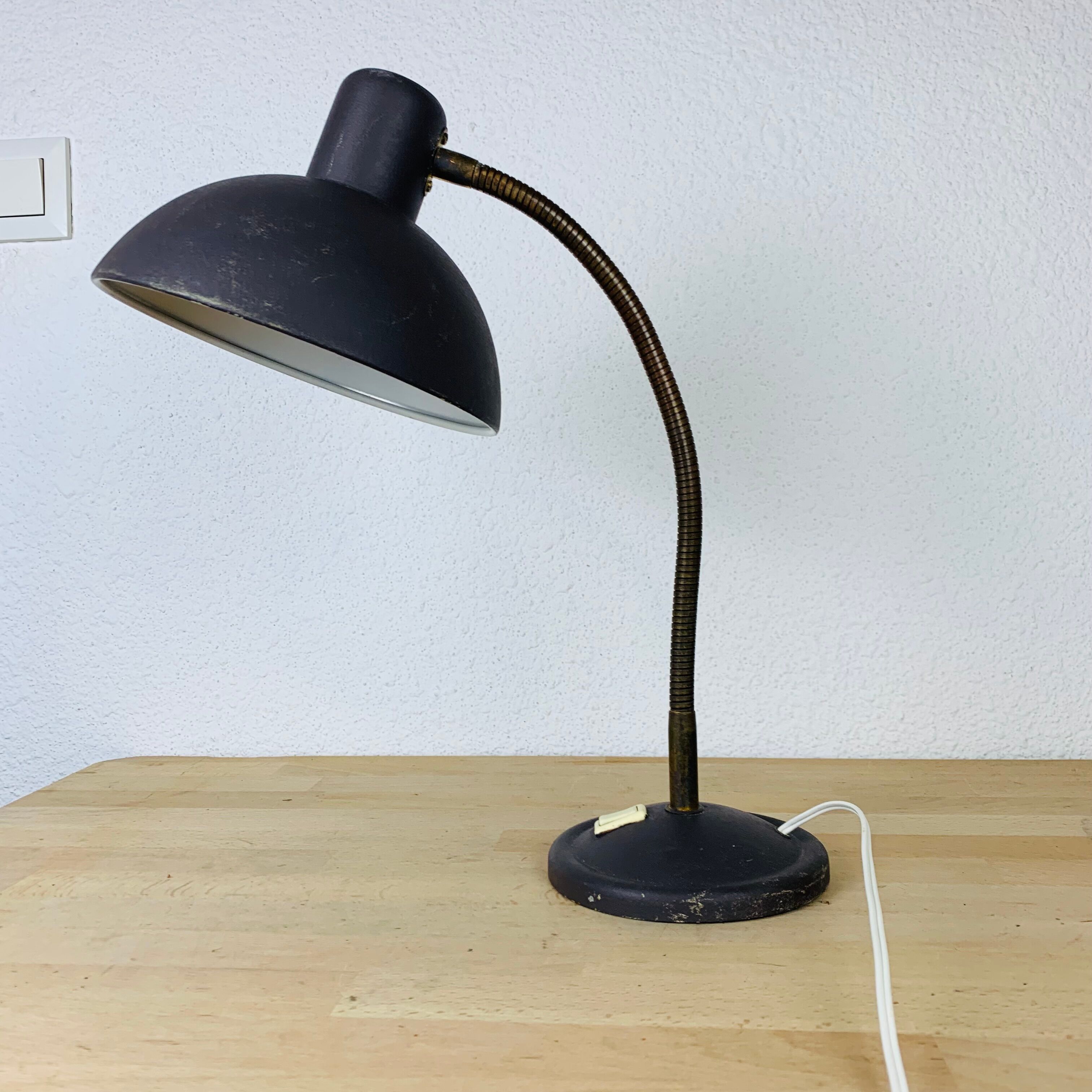 Desk lamp 50s metal gray