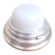 Vintage 1950s wall lamp porthole in aluminium and opal glass.