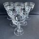 6 verres à eau en cristal léger soufflé, taillé et guilloché
