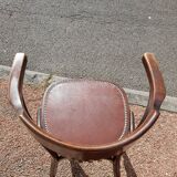Pair of bistro armchairs signed Baumann 1930