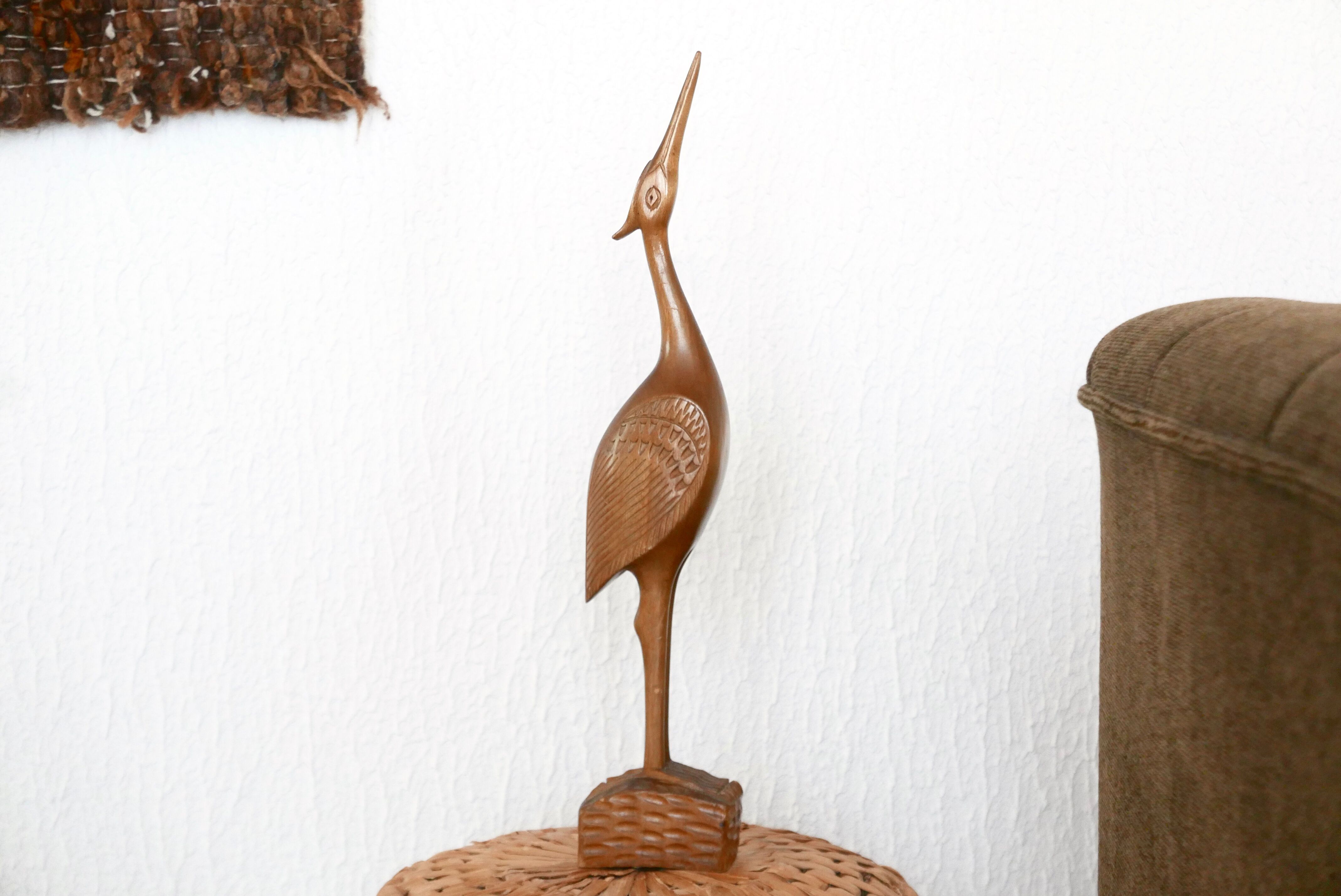 Sculpture, Wooden Heron, 50s
